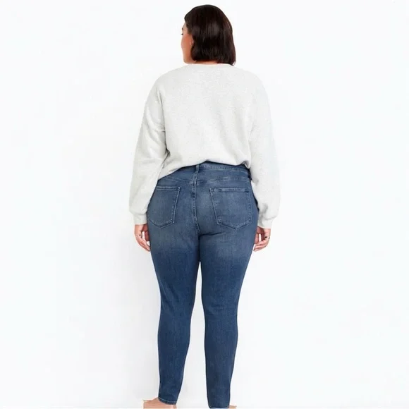 Old Navy Super‎ Skinny Fit High Waist Jeans - Size 24 Plus Long - Picture 2 of 9